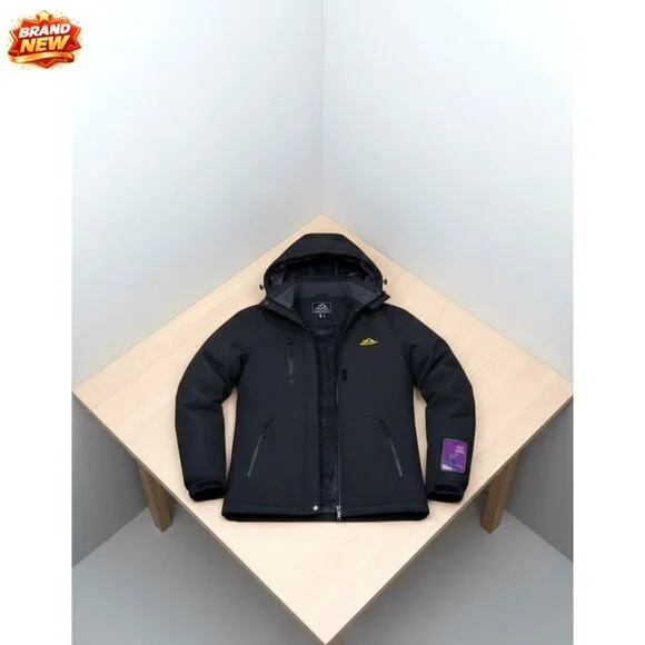 Women's Waterproof Insulated Ski Jacket with Fleece Lining and Hood - Picture 1 of 7